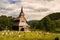 Wooden traditional historic Kaupanger stave church, Norway