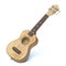 Wooden traditional soprano ukulele 3D