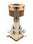 Wooden traditional soprano ukulele Left view 3D