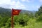 Wooden Trail Entrance Sign, Dominica, Caribbean islands