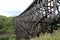 Wooden train trestle