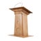 Wooden tribune on white background. 3d rendering