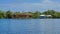 Wooden tropical house construction over the sea