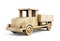 Wooden truck close-up on white background. 3d.