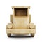 Wooden truck front view. 3d.