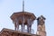 Wooden turret on the roof of the building