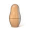 Wooden unpainted matryoshka doll 3D