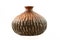 Wooden vase on white background