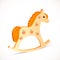 Wooden vector realistic horse toy