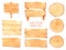 Wooden Vector, Set of wooden for Design. Decorative wood banners perfect for card making