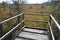 Wooden viewpoint in the Ibm Moorland in upper Austria, in early autumn.