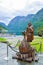 Wooden Viking Statue in Gudvangen. Norway