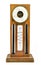 Wooden vintage table barometer with isolated white background. Old barometer