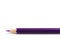 Wooden violet pencil isolated on a white background, close ap
