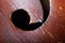 Wooden violin sound hole