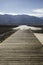 Wooden walkaway - Badwater basin Death Valley National Park