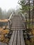 Wooden walking route bridge