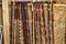 Wooden walking sticks handmade and carved pattern