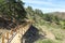 Wooden walkway on daqingshan mountain baotou city, adobe rgb