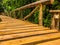 Wooden walkway nature walk on a forest