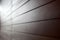 Wooden wall background photo texture with perspective effect. narrow focus space