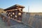 Wooden Wall with windows for Watching wild bird