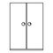 Wooden wardrobe icon outline