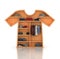 Wooden wardrobe in shape shirt .