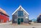 Wooden warehouse in the harbor of Zoutkamp