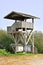 Wooden watch tower in Serpentine Wildlife Area to view landscape