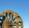 Wooden Water Paddle Wheel - Blue Sky