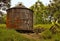 Wooden water tank in rural Hawaiian backcountry