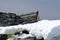 Wooden whaling boat aground in Antarctica