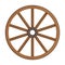 Wooden wheel cartoon vector icon.Cartoon vector illustration wagon. Isolated illustration of wooden wheel of wagon icon