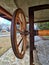 Wooden wheel of fountain  - Zamfira Monastery