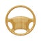 Wooden wheel isolated