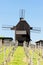 wooden windmill with vineyard, Klobouky u Brna, Czech Republic