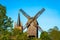 The wooden windmill in Werder, Brandenburg, Germany