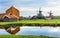 Wooden Windmills Zaanse Schans Village Holland Netherlands