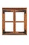 Wooden window with strap hinges