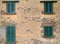 Wooden windows of an old Tuscan countryhouse