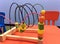 Wooden wire bead maze educational toy