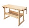 Wooden workbench with vises