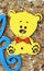 Wooden yellow bear toy
