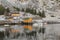 wooden yellow cabins