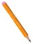 Wooden yellow pen, icon