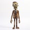 Wooden Zombie Figurine: A Satirical Ghoulpunk Art Piece