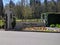 Woodinville, WA USA - circa April 2021: View of the entrance to Chateau St. Michelle`s winery grounds on a bright, sunny spring