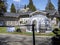 Woodinville, WA USA - circa April 2021: View of a private event on Chateau St. Michelle`s winery grounds during covid 19