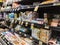 Woodinville, WA USA - circa April 2022: Angled view of meatless and meat alternative products in the refrigerated section of a